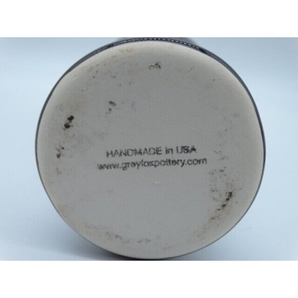 Georgia Renaissance Festival 2011 Stein Blue Drip Grey Fox Pottery Cup Mug - Picture 9 of 10